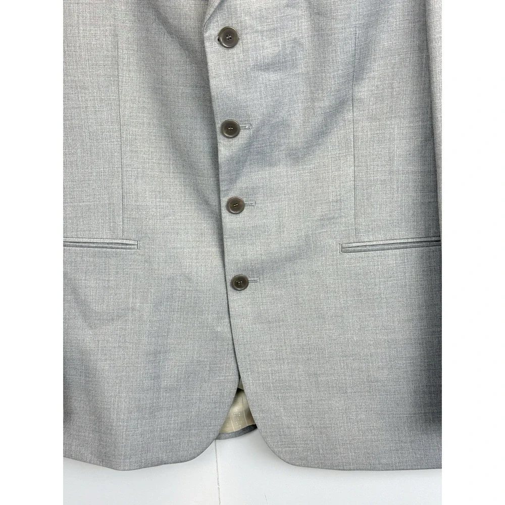 Vintage FUBU The Collection‎ Blazer 42R Grey Y2K Hip Hop Suit Jacket 4 Buttons
